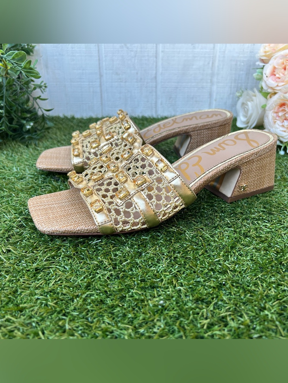 SAM EDELMAN
Webster mesh sandals AMBER GOLD MULT size 8.5 new - Picture 10 of 16